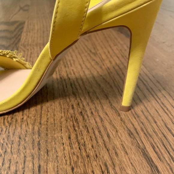 Yellow Fringe Ankle Strap Sandals - Picture 6 of 6